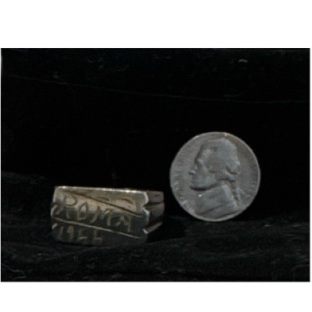 Vintage WWII ROMA 1944 Trench Art Souvenir Ring Size 11.5 - Picture 6 of 6